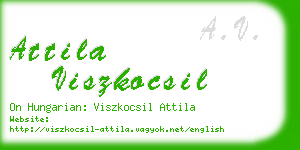 attila viszkocsil business card